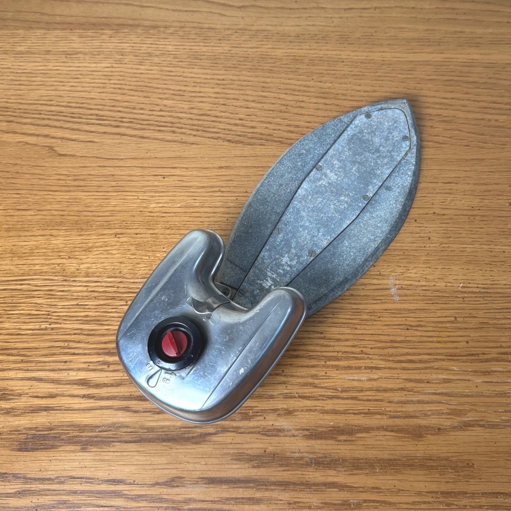 Vintage General Mills Steam Iron Attachment GM4A Silver Red Knob Retro Appliance